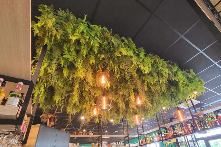 plantes-suspendues-au-plafond-rse-restaurant-cadre-vert-plafond-vegetal